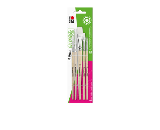 MARABU Universal Pinsel-Set Green (5 Pinsel, Mix)
