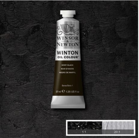WINSOR&NEWTON Winton Feine Ölfarbe - ELFENBEINSCHWARZ  331 (37ml)