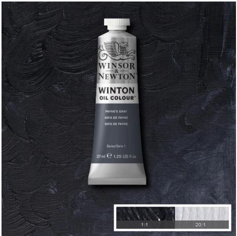 WINSOR&NEWTON Winton Feine Ölfarbe - PAYNE`S GRAU  465 (37ml)