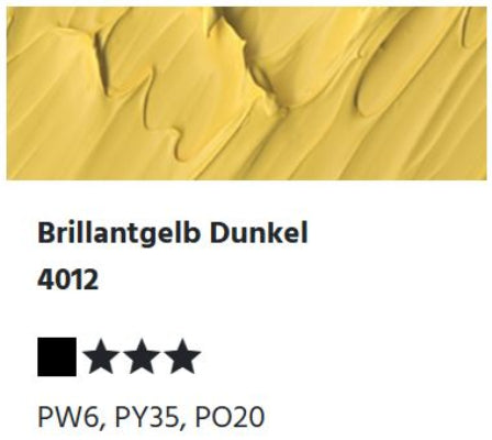LUKAS Cryl PASTOS (HEAVY BODY) - Brillantgelb Dunkel  4012 (37ml)