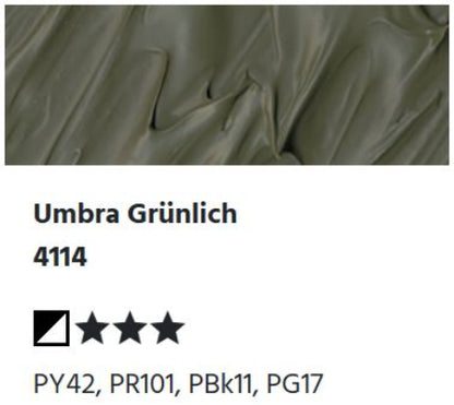 LUKAS Cryl PASTOS (HEAVY BODY) - Umbra Grünlich  4114 (37ml)