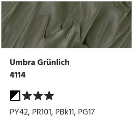 LUKAS Cryl PASTOS (HEAVY BODY) - Umbra Grünlich  4114 (37ml)