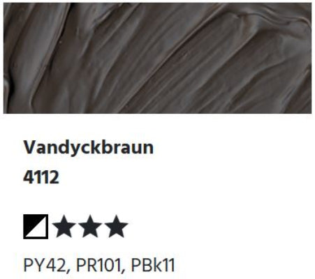 LUKAS Cryl PASTOS (HEAVY BODY) - Vandyckbraun  4112 (37ml)
