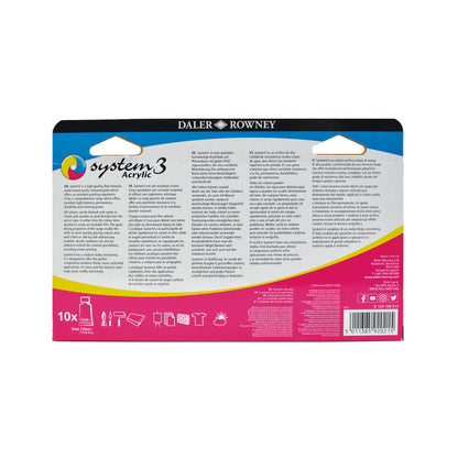 DALER ROWNEY System3 Acrylfarben Einsteiger-Set (10x22ml)
