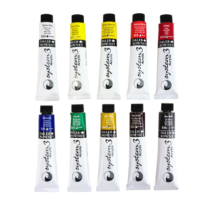 DALER ROWNEY System3 Acrylfarben Einsteiger-Set (10x22ml)