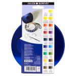 DALER ROWNEY Aquafine Aquarell Travel Set rund (18 Farben + Pinsel)