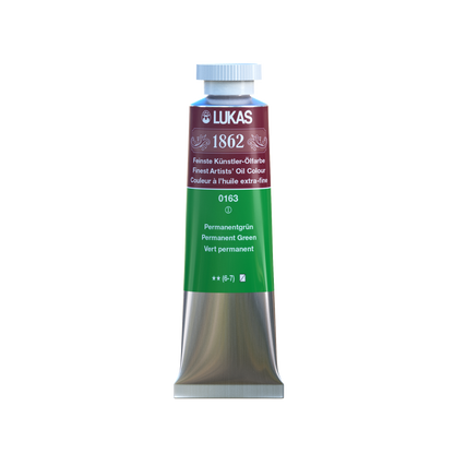 LUKAS 1862 Feinste Ölfarben - Permanentgrün 0163 (37ml)