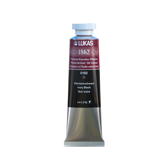 LUKAS 1862 Feinste Ölfarben - Elfenbeinschwarz 0182  (37ml)