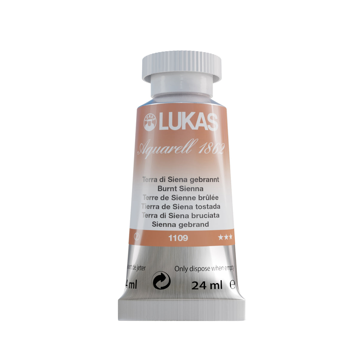 LUKAS Aquarell 1862 (24ml Tube) - Terra di Siena gebrannt  1109