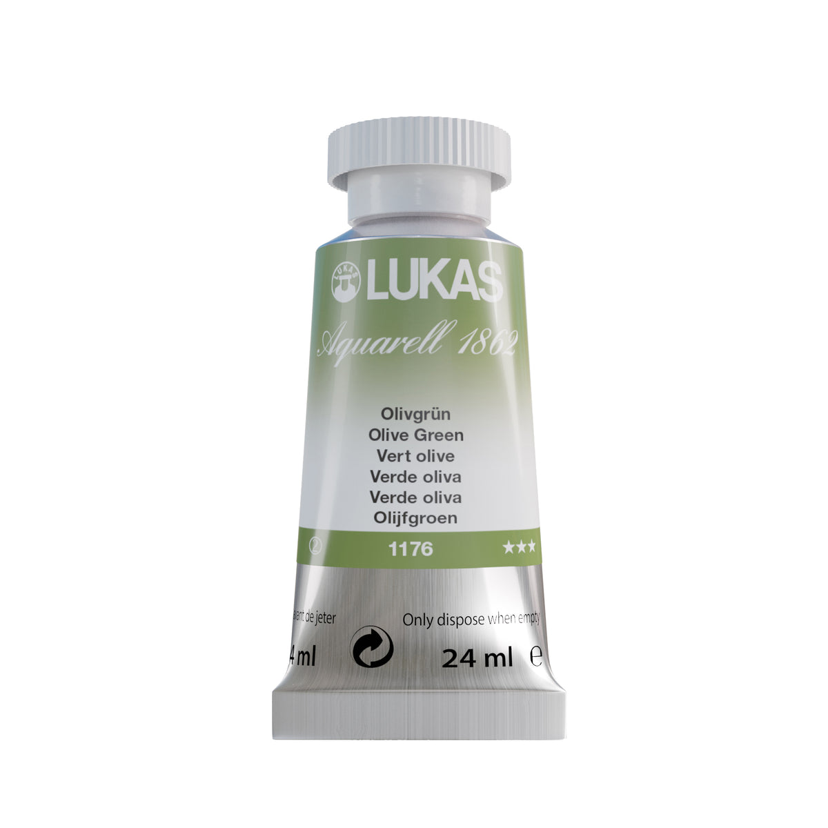 LUKAS Aquarell 1862 (24ml Tube) - Olivgrün  1176