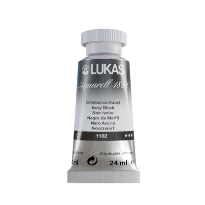 LUKAS Aquarell 1862 (24ml Tube) - Elfenbeinschwarz  1182