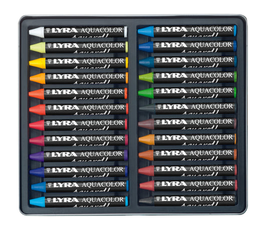 NEU: LYRA Aquacolor Wachsmalkreiden (24-teilig)