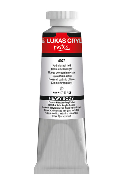 LUKAS Cryl PASTOS (HEAVY BODY) - Kadmiumrot Hell  4072 (37ml)