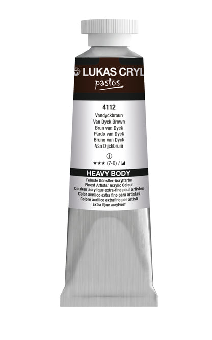 LUKAS Cryl PASTOS (HEAVY BODY) - Vandyckbraun  4112 (37ml)