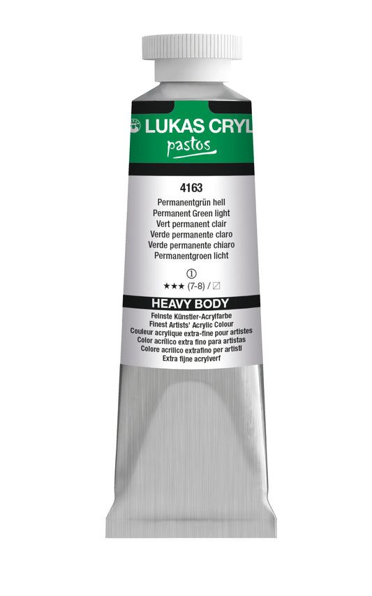 LUKAS Cryl PASTOS (HEAVY BODY) - Permanentgrün Hell  4163 (37ml)