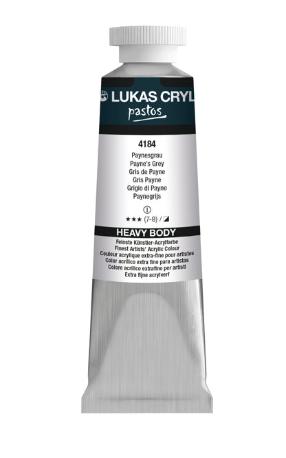 LUKAS Cryl PASTOS (HEAVY BODY) - Paynesgrau  4184 (37ml)