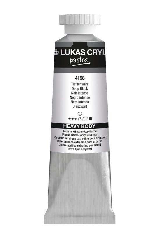 LUKAS Cryl PASTOS (HEAVY BODY) - Tiefschwarz  4198 (37ml)