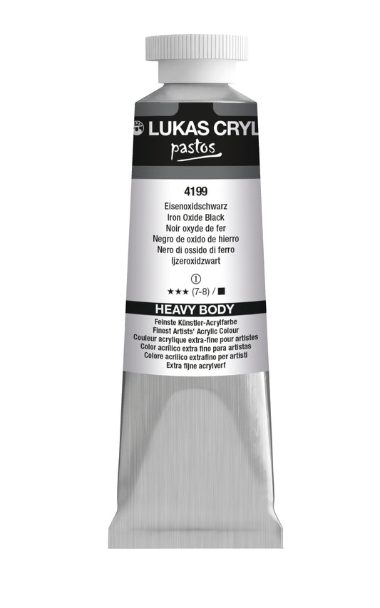 LUKAS Cryl PASTOS (HEAVY BODY) - Eisenoxidschwarz  4199 (37ml)