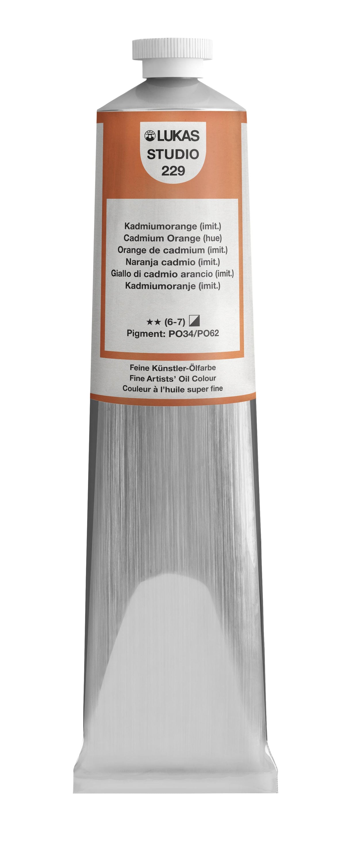 Pintura al óleo LUKAS STUDIO - 0229 naranja cadmio (imit) (75/200ml)