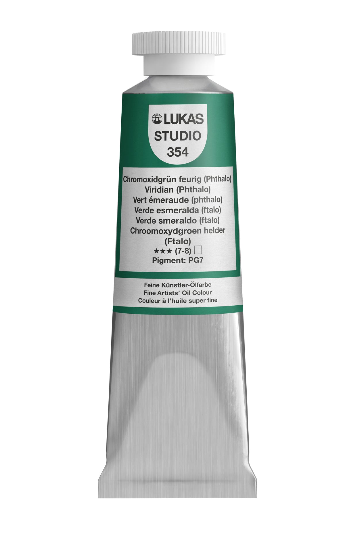 Pintura al óleo LUKAS STUDIO - 0354 Óxido de cromo verde ardiente (ftalo) (75/200 ml)