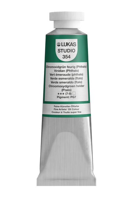 Pintura al óleo LUKAS STUDIO - 0354 Óxido de cromo verde ardiente (ftalo) (75/200 ml)