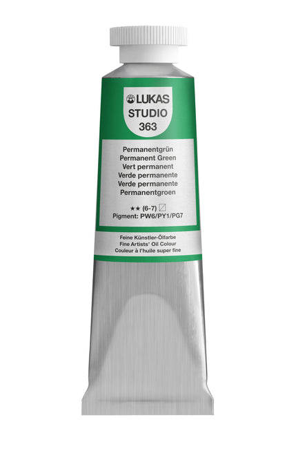 Pintura al óleo LUKAS STUDIO - 0363 verde permanente (75/200ml)