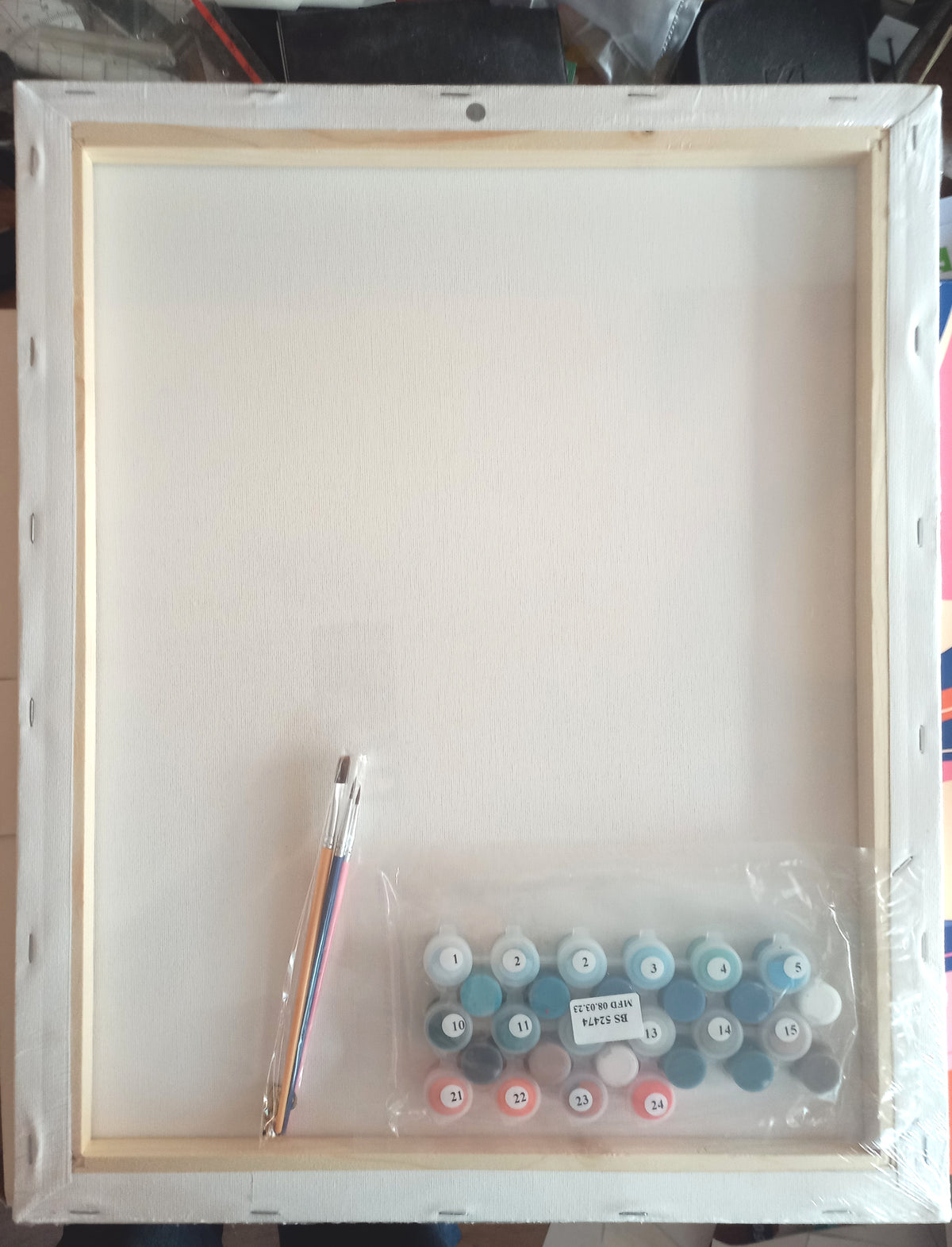 MI PRIMER CUADRO (pintura por números): "Fiordo Noruego" 40x50cm