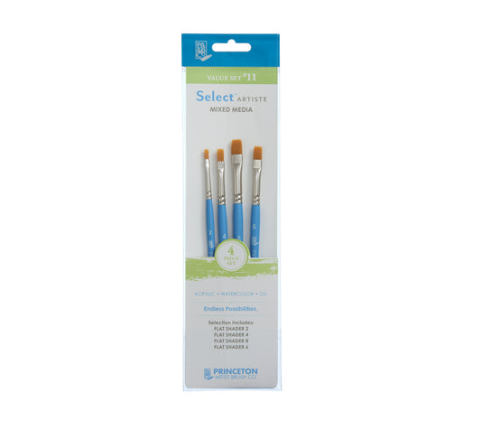 PRINCETON Select Artiste 4er Pinsel-Set (flach)