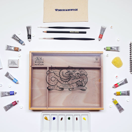 WINSOR & NEWTON™ Professional Watercolour Studio-Set (12x10ml Tuben) mit Zubehör