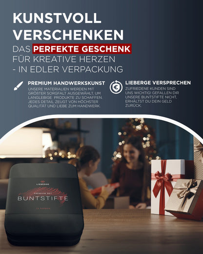LIEBERGE Farbstifte in Profi-Nylon-Etui (72 Farben)