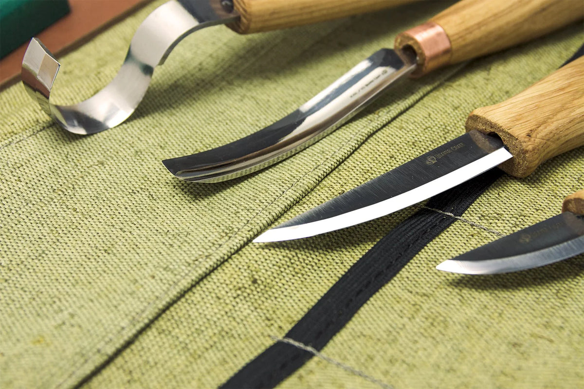 BEAVERCRAFT Prof. Schnitz-Set für Löffel & Kuksa (inkl. Schärfriemen)