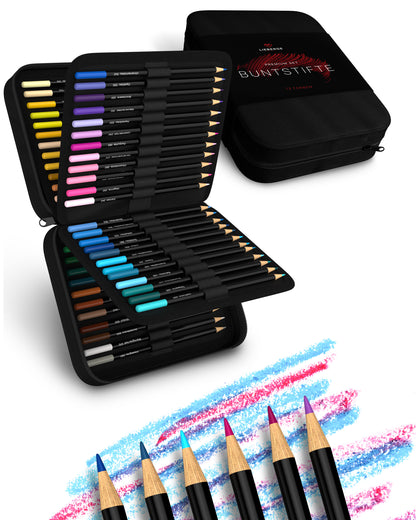 LIEBERGE Farbstifte in Profi-Nylon-Etui (72 Farben)