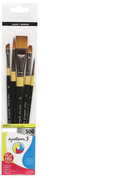 Juego de cepillos de mango corto SYSTEM3 500 (5 cepillos)