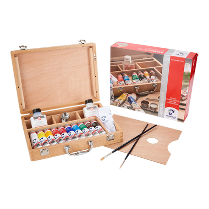 VAN GOGH Acrylfarbe Holzkasten-Set Basis