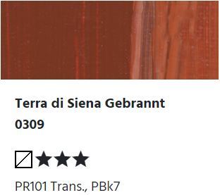 Pintura al óleo LUKAS STUDIO - 0309 Terra di Siena quemada (75/200ml)