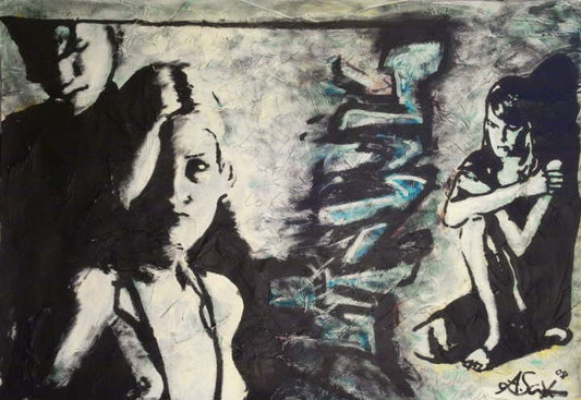 Armin Schanz | "Urban Signs (Blue-Lightning)" | 70 x 100 cm