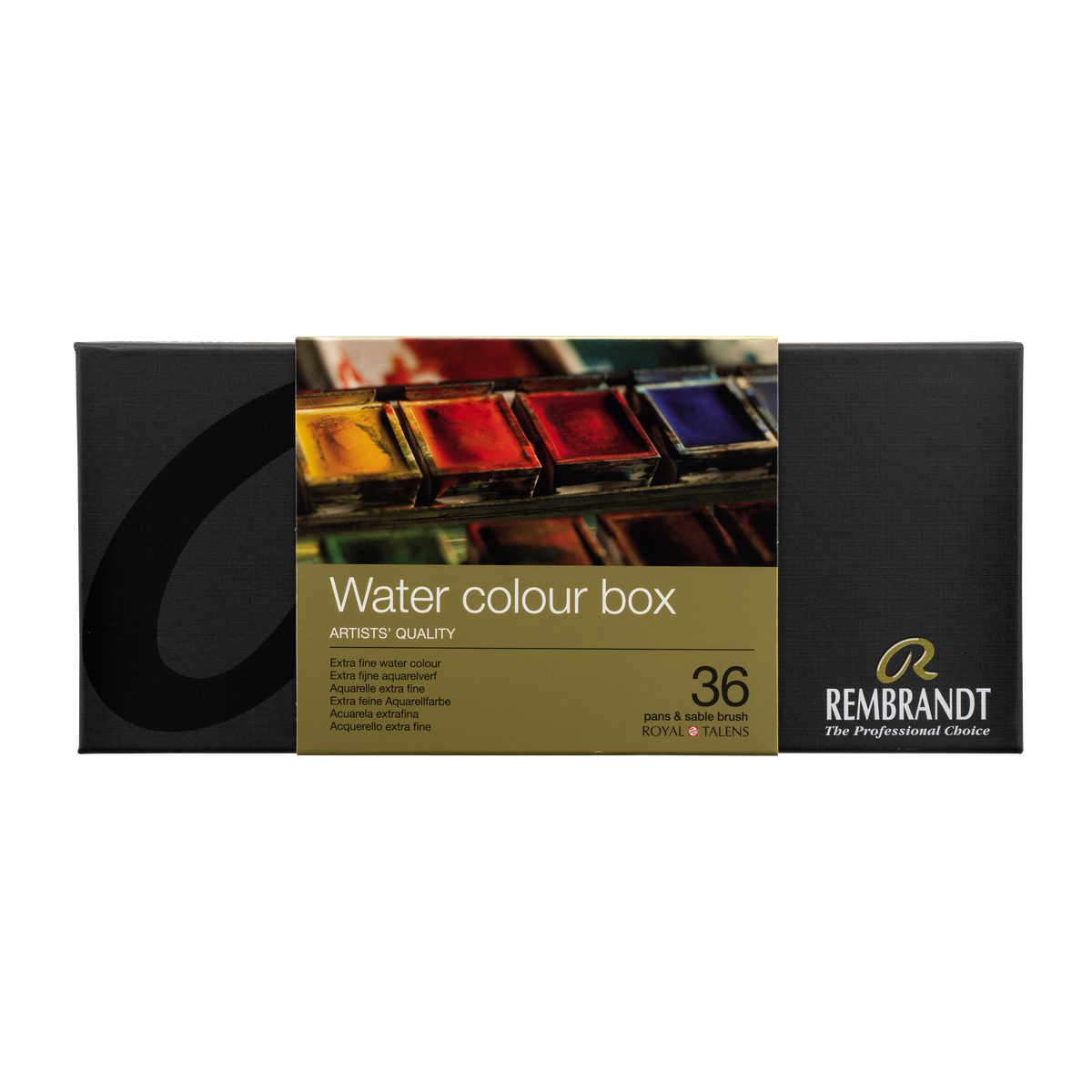 REMBRANDT Professionelles Aquarellfarben-Set,  36 halbe Näpfchen