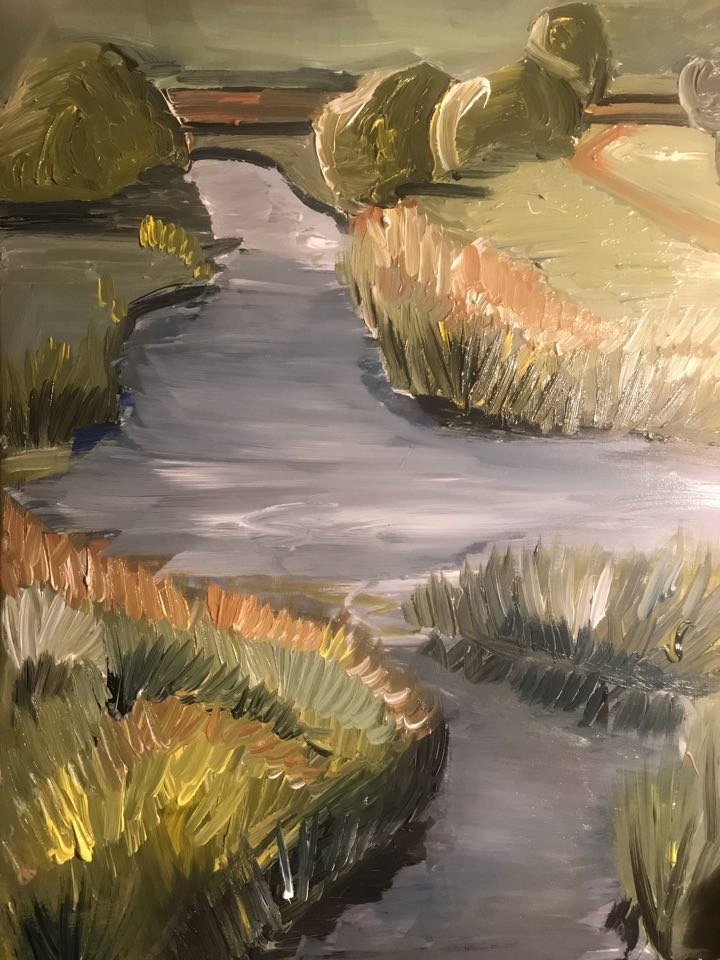 Sabine Schäfer | "curso del río" | 80x60cm 