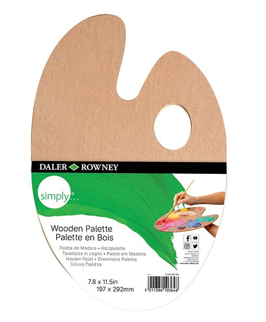 DALER ROWNEY Künstler Holzpalette 20x30cm (oval)